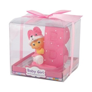 Fatto a mano da bambina rosa H70 MM candela decorativa paraffina per feste di decorazione per la casa barrette di capodanno-confezionato in scatola - Product Image 2