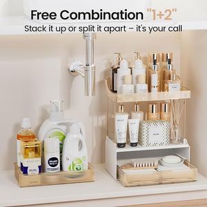 2-Tier 2-Drawer Bathroom Organizer Countertop, Multi-Purpose Makeup Organizer Countertop, Large Skincare Organizers - Product Image 5