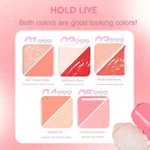 HL766 Paleta de rubor de doble uso Live Ligeramente hidratante Sensación de oxígeno Ojos <span class=keywords><strong>Agua</strong></span> dulce Brillante Mejilla Resaltar Crema Mineral Cara - Product Image 2