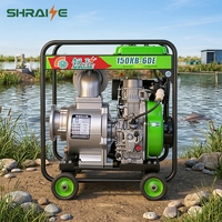 Pompe centrifuge auto-amorçante diesel de 6 pouces à montage sur châssis avec roues, pour usage intensif, prix usine