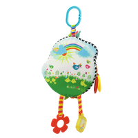 Livre en tissu doux Montessori pour bébé, livre sensoriel avec miroir et anneau de dentition, livre éducatif à suspendre à la poussette pour nouveau-né