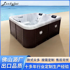 Jacuzzi de Lujo Moderno con Luces LED, Bañera de Hidromasaje de Alta Calidad para Exteriores con Burbujas y Whirlpool - Product Image 5