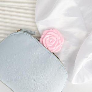 Dompet bundar Mini lipat dua sisi, kaca rias kosmetik bunga wanita - Product Image 5