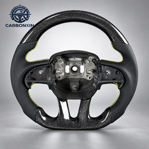 Volante de Fibra de Carbono Forjado con Cuero para Dodge Charger Challenger Scat Pack Volant Paddle Shifters Magnum Beadlock Dart - Product Image 2