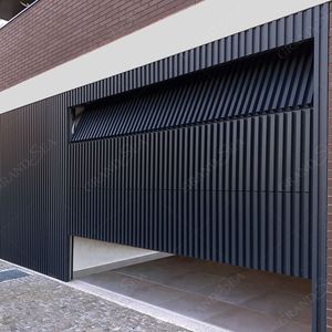 Portes <span class=keywords><strong>de</strong></span> <span class=keywords><strong>garage</strong></span> sectionnelles modernes à battants verticaux, à ouverture <span class=keywords><strong>basculante</strong></span>, décoratives, dissimulées, en aluminium lamellé, à montage encastré <span class=keywords><strong>avec</strong></span> panneaux muraux - Product Image 1