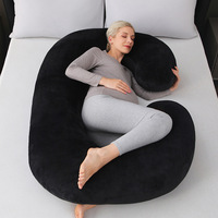 Oreiller de maternité oblong pour femmes enceintes Portable avec housse amovible lavable indispensable pour dormir