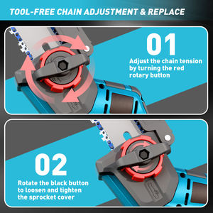 <span class=keywords><strong>Scie</strong></span> à chaîne électrique sans fil DTWA2-0062 21V pour la coupe du bois, <span class=keywords><strong>mini</strong></span>-<span class=keywords><strong>scie</strong></span> électrique portable avec moteur électrique (Motosierra Electrica) - Product Image 6