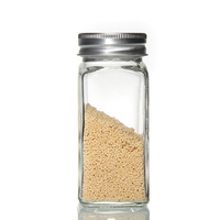 Bocal à Épices en Verre Transparent Vide de 2 oz Avec Couvercle à Rabat en Plastique