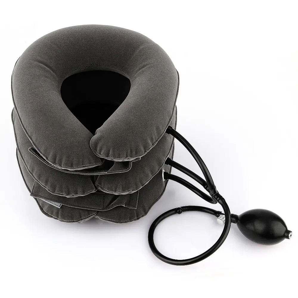 Dispositivo inflable de tracción para cuello, almohada Cervical suave para aliviar el dolor y el estrés, envío directo