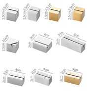 Porte-cartes de table de luxe en acier inoxydable brossé argenté et plaqué or pour menus et cartes de visite