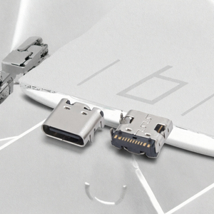 Conector Hembra USB Tipo C de 5 Pines, Revestimiento Au 3U'', Montaje en PCB, Material PA9T UL94V-0, Corriente Nominal de 5A - Product Image 3