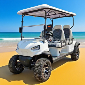 Carrito de golf elevado y duradero con faros LED brillantes para el transporte de huéspedes en el área panorámica del manor - Product Image 3