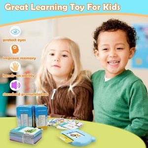 Mainan kartu Flash bicara interaktif untuk anak laki-laki 2-4 tahun anak-anak belajar kata-kata pandangan untuk terapi pidato kartu kognitif pendidikan - Product Image 5