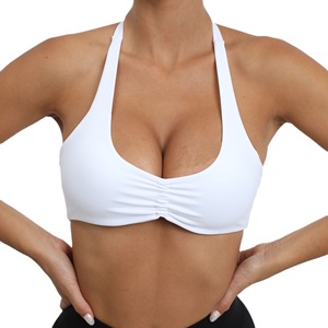 Dos nu Bandeau soutien-gorge <span class=keywords><strong>de</strong></span> <span class=keywords><strong>sport</strong></span> Gym femmes haut Crop Tube Yoga hauts licou <span class=keywords><strong>sport</strong></span> sans couture soutiens-gorge Scrunch entraînement Yoga réservoir - Product Image 5