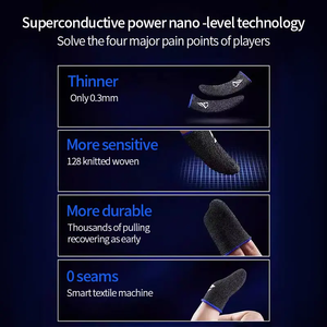 Gaming Vingerhoes Game Controller Zweetbestendige Ademende Vingertoppen Voor Mobiele <span class=keywords><strong>Games</strong></span> Touchscreen Vingerbedjes Anti Statisch - Product Image 5