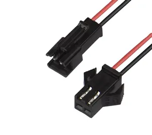 ZWG SM 2PIN terminal wire male female pair plug LED power connector air docking automobile harness processing connector