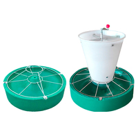 Mangeoire automatique pour porcelets, poulets, canards, oies, ferme, bac à nourriture en plastique avec cadre de protection en acier inoxydable