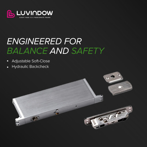 Portes <span class=keywords><strong>d</strong></span>'<span class=keywords><strong>entrée</strong></span> pivotantes en aluminium à grande <span class=keywords><strong>ouverture</strong></span> et à stabilité structurelle pour les entrées résidentielles de luxe - Product Image 5