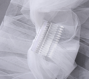 <span class=keywords><strong>Accesorios</strong></span> Elegantes para <span class=keywords><strong>Boda</strong></span>, Velo de Novia de 3 Metros, 1 Capa y 2 Capas, Color Blanco Marfil, Velo de Novia Sencillo con Peine - Product Image 6
