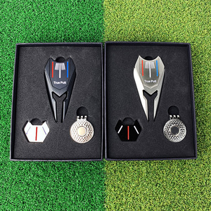Fourche de golf True Putt avec marqueur de balle, coffret cadeau, en alliage de zinc métallique, aide à l'entraînement - Product Image 4