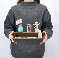Étagère organisateur de parfums haut de gamme, mini support en bois à 2 niveaux pour l'affichage des parfums