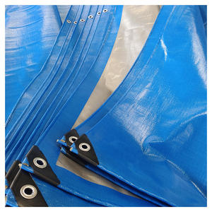 Bâche robuste 10 Mil 20X30ft bâche en plastique laminé bleu argent bâche industrielle imperméable résistante aux intempéries bâche - Product Image 2