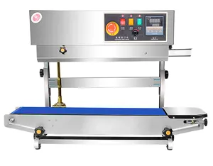 FR-770A Band Sealer Continuous Sealing Machine For Food Packing Stainless Steel Vertical Packing Machine With Emergency switch