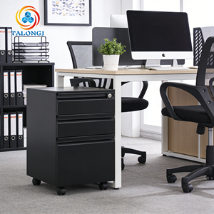 Archivador Moderno de Lujo con Diseño Minimalista, Tres Cajones, Metálico, con Ruedas Bloqueables, Apto para Oficina en Casa, Almacenamiento Bajo Escritorio - Product Image 2