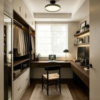 Armoire de chambre multifonctionnelle haut de gamme avec table de travail intégrée, design moderne, gain de place, grande capacité, meuble de rangement pour vêtements