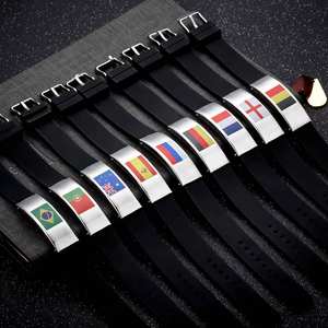 Bracelet en silicone avec drapeau national pour les supporters de football CHUANGDONG 2022 - Product Image 4