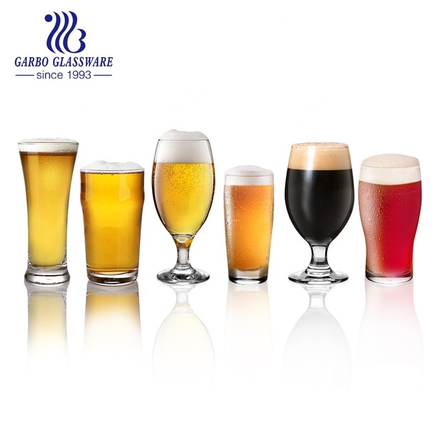 China Factory Cheap Custom OEM logo Stemless Wine Glass Pint Beer glassware Drink Barware Wheat Beer Lager Glass