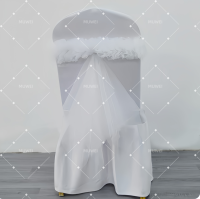 MUWEI Nœuds décoratifs en tulle pour dossier de chaise, pour housses de chaise de mariage et de fête, pour la décoration d'événements et de banquets