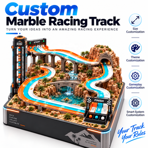 Pista de Canicas Personalizada de Alta Calidad, Juego de Laberinto con Pistas de Canicas, Simulación de Carreras de Autos, Compatible con Pistas Escénicas de Canicas - Product Image 1