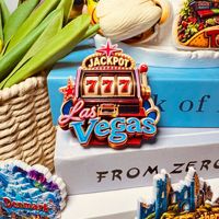 Aimant de réfrigérateur 3D souvenirs de voyage créatifs de Las Vegas, États-Unis, sur le thème des machines à sous