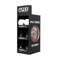 Présentoir à tabac moderne APEX Premium à 3 niveaux, personnalisable, poli, amovible, avec éclairage supérieur, pour comptoir de magasin de détail