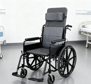 노인의 수술 후 회복을 위한 접이식 새로운 리클라이닝 수동 휠체어 조정 가능한 등받이 이동식 발판 - Product Image 6