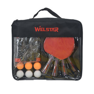 Raquettes de tennis de table en bois à prix de gros bon marché jeu de ping-pong avec boutons en caoutchouc - Product Image 1