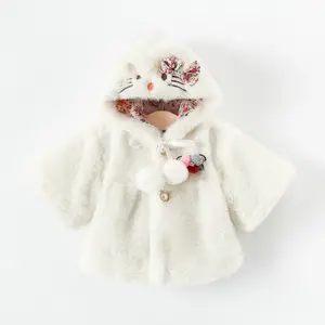 아기 겨울 자켓 어린이 도매 의류 소녀 중국의 꽃과 귀여운 귀 코트