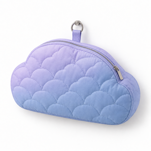Trousse de Toilette Suspendue en Forme de Nuage, Matelassée et Gonflée, avec Anneau en D, Doublure PVC, Couleur Dégradée, Logo Personnalisé - Product Image 3
