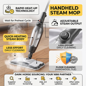 Mopa de Vapor Portátil Personalizada para Limpieza del <span class=keywords><strong>Hogar</strong></span>, Calentamiento Rápido y Vapor Ajustable, Suministro al por Mayor - Product Image 1