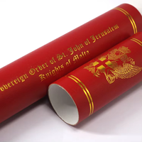 Mondon Wholesale Porte-tube décoré pour certificat de graduation avec logo estampé en or