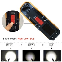 Lampe de travail LED rechargeable pour atelier, haute luminosité CRI, COB, portable, magnétique, étanche IP54, 1000 lumens, avec batterie externe intégrée