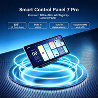 Panel de Control Inteligente Tuya AI de 6.9 Pulgadas Ultrafino, 7 Pro con 2 Relés, Alexa Integrada, Controlador de Pantalla Inteligente para Habitaciones