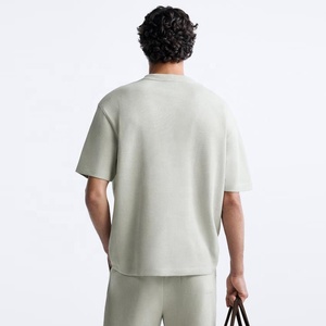 Camiseta de Algodón Grueso de Alta Calidad, Personalizada, de Lujo, Lisa, Extra Grande, para Hombre, Fabricante de Camisetas Boxy para Hombres - Product Image 2