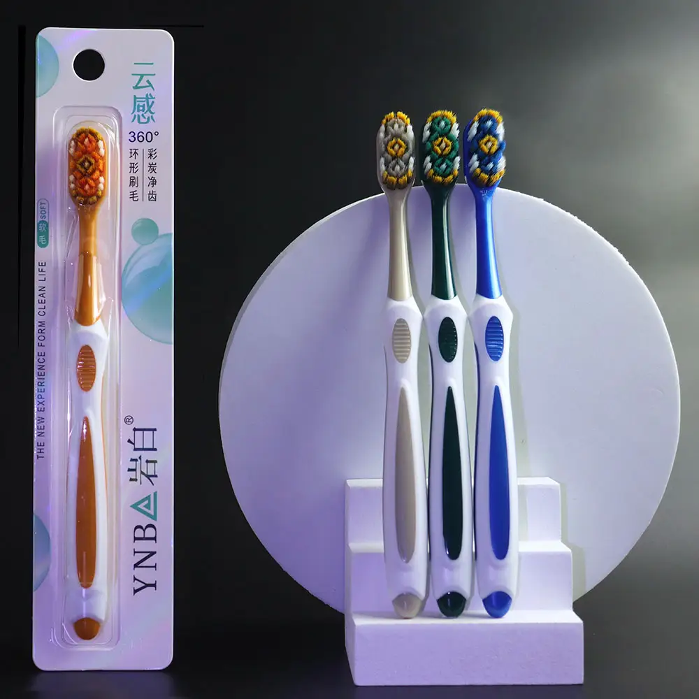 Wholesale Dental Care Colorful Handle Super Soft Bristle Easy Clean Toothbrush Adult Tooth Brush