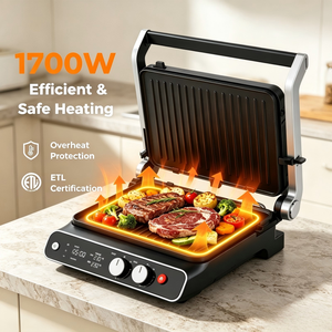 Máquina para Hacer Waffles con Placa Desmontable y Pantalla Digital, Apertura de 180 Grados, Placa Extraíble, Multiplaca - Product Image 6
