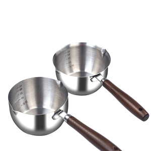 Hot Sale 11cm Stainless Steel Kitchen Saucepan with Double Handle Induction Base and Lid Gas Grill New Condition Milk Pot