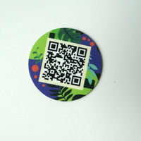 13.56MHz 215 NFC RFID Puce Tag Étanche PVC 504 Octets ISO/IEC 14443 Coin Adhésif Carte Badge Support 25mm Contrôle D'accès