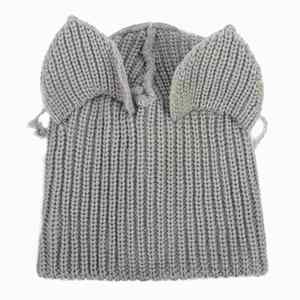 Gorros de punto al por mayor para mujer, gorro cálido de invierno con orejas de gato de diablo, multicolor a rayas, de ganchillo, estilo Y2K, con dobladillo - Product Image 4