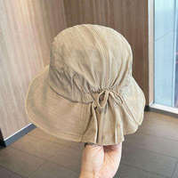 Sombrero de Pescador Plegable con Protección UV, Estilo Japonés, para Mujer, Primavera-Verano, para Cabezas Grandes